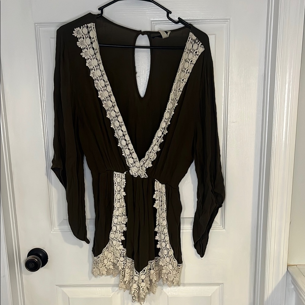 Elegant Black and Cream Jumpsuit
